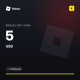 Roblox Gift Card 5 USD (GLOBAL)